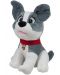 Плюшена играчка Амек Тойс - Куче с каишка, сиво и бяло, 18 сm - 1t
