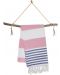 Памучна кърпа в кутия Hello Towels - New, 100 х 180 cm, синьо-розова - 3t