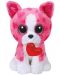 Плюшена играчка TY Toys Beanie Boos - Куче Romeo, розово, 15 cm - 1t