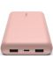 Портативна батерия Belkin - Boost Charge, 20000 mAh, кабел USB-C, розова - 3t