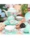 Порцеланов комплект за чай Morello - Tiffany Blue Magnolia, 16 части - 6t