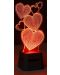 Портативна колонка Cellularline - LED Lights Hearts, черна - 3t