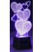 Портативна колонка Cellularline - LED Lights Hearts, черна - 4t