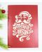 Поздравителна картичка Kiriori Pop-up - Дядо Коледа с шейна - 4t