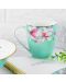 Порцеланов сервиз за топли напитки Morello - Tiffany Blue Magnolia, 6 чаши, 360 ml - 3t