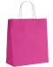 Подаръчна торбичка Giftpack - 25 x 10 x 32 cm, с усукани дръжки, розова - 1t