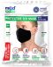 Предпазна маска за многократна употреба, L/XL, черна, MedTextile - 2t