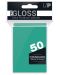 Протектори за карти Ultra Pro - PRO-Gloss Standard Size, Aqua (50 бр.) - 1t