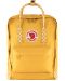 Раница Fjallraven - Kanken Ochre-Chess Pattern, 16l, жълта - 2t