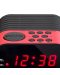 Радио колонка с часовник Lenco - CR-07, розова/черна - 3t