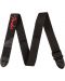 Ремък за китара Fender - Logo Strap, черен/червен - 1t