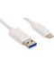 Кабел Sandberg - USB-C/USB 3.0, 1 m, бял - 1t