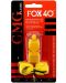 Реферска свирка Maxima - Fox 40, с връзка и силиконов мундщук, жълта - 2t