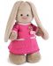 Плюшена играчка Budi Basa - Зайка Ми, в розова рокля с черешки, 25 cm - 1t