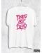 Тениска RockaCoca Pink's not dead, бяла, размер L - 1t