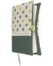 Рокля за книга (Текстилна подвързия с копче): Зелени сърца, зелена основа, дантела - 6t