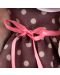 Плюшена играчка Budi Basa - Зайка Ми, с рокля в цвят кафе и цвете, 32 cm - 3t