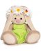 Плюшена играчка Budi Basa - Зайка Ми, бебе, в зелена рокля и венец от маргаритки, 15 cm - 1t
