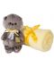 Плюшена играчка Budi Basa - Коте Басик, бебе, с детска одеяло, 20 cm - 1t