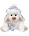 Плюшена играчка Morgenroth Plusch – Меченце със сива плетена шапка и шал, 24 cm - 1t