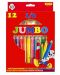 Цветни моливи с острилка Sense – 1/2 Jumbo, 12 броя - 1t