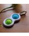 Сензорна играчка-ключодържател Tomy Fat Brain Toys - Simple Dimple, синя/зелена - 2t