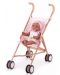 Сгъваема количка за кукли Battat Lulla Baby - Розова на звездички - 3t