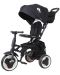 Сгъваема детска триколка QPlay - Rito Plus, Eva Wheels, Black - 3t