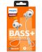 Безжични слушалки с микрофон Philips - Bass+ SHB4305, бели - 3t