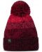 Шапка BUFF - Knitted & Fleece hat Masha, червена - 1t