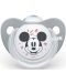 Силиконова залъгалка Nuk - Mickey, 6-18 месeца, сива - 1t