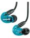 Слушалки с микрофон Shure - SE215 Pro SP, сини - 2t