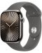 Смарт часовник Аpple - Watch S10 Cell, 42 mm, M/L, Natural Titanium Case with Stone Grey Sport Band - 2t