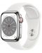 Смарт часовник Apple - Watch S8, Cellular, 41mm, Silver/White - 1t
