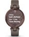 Смарт часовник Garmin - Lily Classic, 34mm, 0.84", бронзов/кафяв - 3t