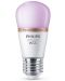 Смарт крушка Philips - Frosted, 4.9W LED, E27, P45, RGB, dimmer - 1t