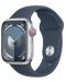Смарт часовник Apple - Watch S9, Cellular, 41mm, Aluminum, S/M, Storm Blue - 1t