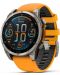 Смарт часовник Garmin - fēnix 8 Sapphire, 47 mm, 1.4'', Orange/Graphite - 1t