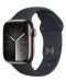 Смарт часовник Apple - Watch S9, Cellular, 45mm, Stainless Steel, S/M, Midnight - 1t