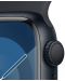 Смарт часовник Apple - Watch S9, 41mm, 1.69'', M/L, Midnight Sport - 3t