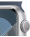 Смарт часовник Apple - Watch S9, 45mm, 1.9'', M/L, Storm Blue Sport - 3t