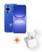 Смартфон Huawei - nova 12s, 8GB/256GB, син + FreeBuds SE2, бели - 1t