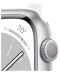 Смарт часовник Apple - Watch S8, Cellular, 45mm, Silver/White - 3t