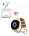 Смарт часовник Riversong - Motive 6C Pro, бял + Silicone strap + TWS headsets - 1t