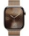 Смарт часовник Аpple - Watch S10 Cell, 42 mm, Gold Titanium Case with Gold Milanese Loop - 1t