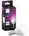 Смарт крушка Philips - Hue Ambiance Luster, 5.1W, E14, P45, RGB, dimmer - 1t