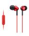 Слушалки с микрофон Sony MDR-EX110AP - червени - 1t