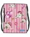 Спортна торба Mitama - Pink Flowers, с подарък ключодържател - 2t