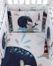 Спален комплект от 6 части за бебешко креватче KikkaBoo Happy Sailor - 70 x 140 cm - 3t