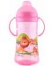 Спортна бутилка с дръжки и мек накрайник Lorelli Baby Care - 330 ml, Розова - 1t
